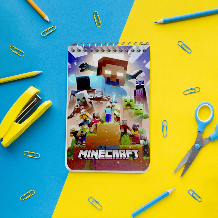 دفتر یادداشت 50 برگ خندالو طرح ماینکرافت (Minecraft) کد F14388