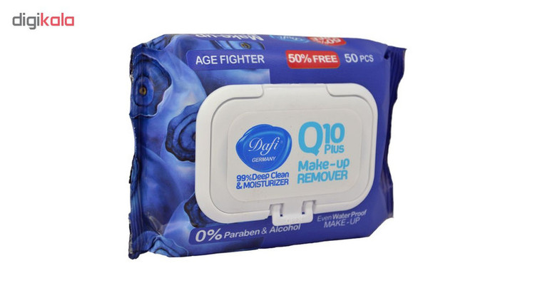 دستمال مرطوب دافی مدل Q10 blueberry بسته 50 عددی