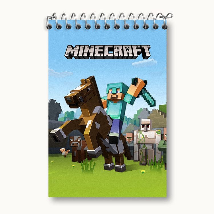 دفتر یادداشت 50 برگ خندالو مدل ماینکرافت (Minecraft) کد F2422