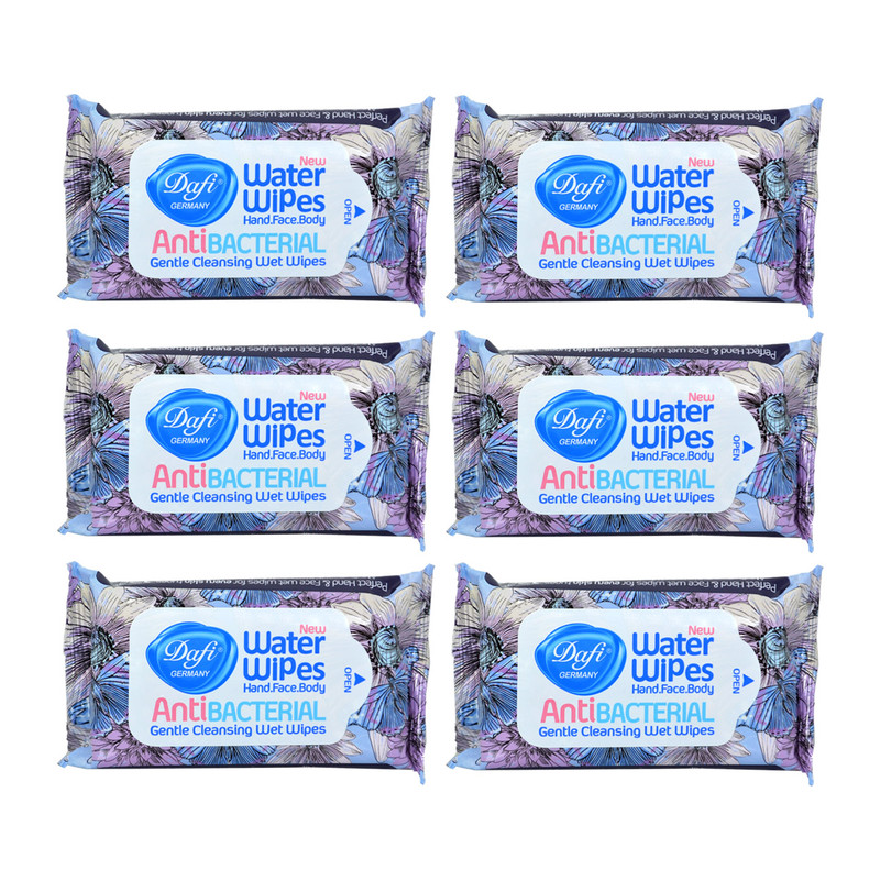 دستمال مرطوب دافی مدل Anti bacterial مجموعه 6 عددی
