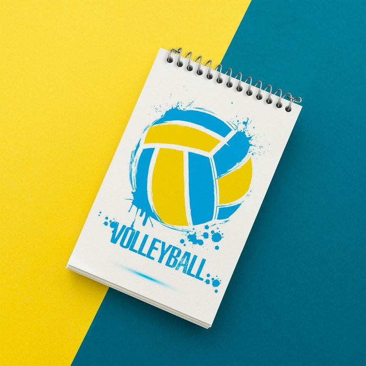 دفتر یادداشت 50 برگ خندالو مدل والیبال Volleyball کد 26421