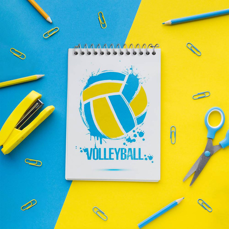 دفتر یادداشت 50 برگ خندالو مدل والیبال Volleyball کد 26421