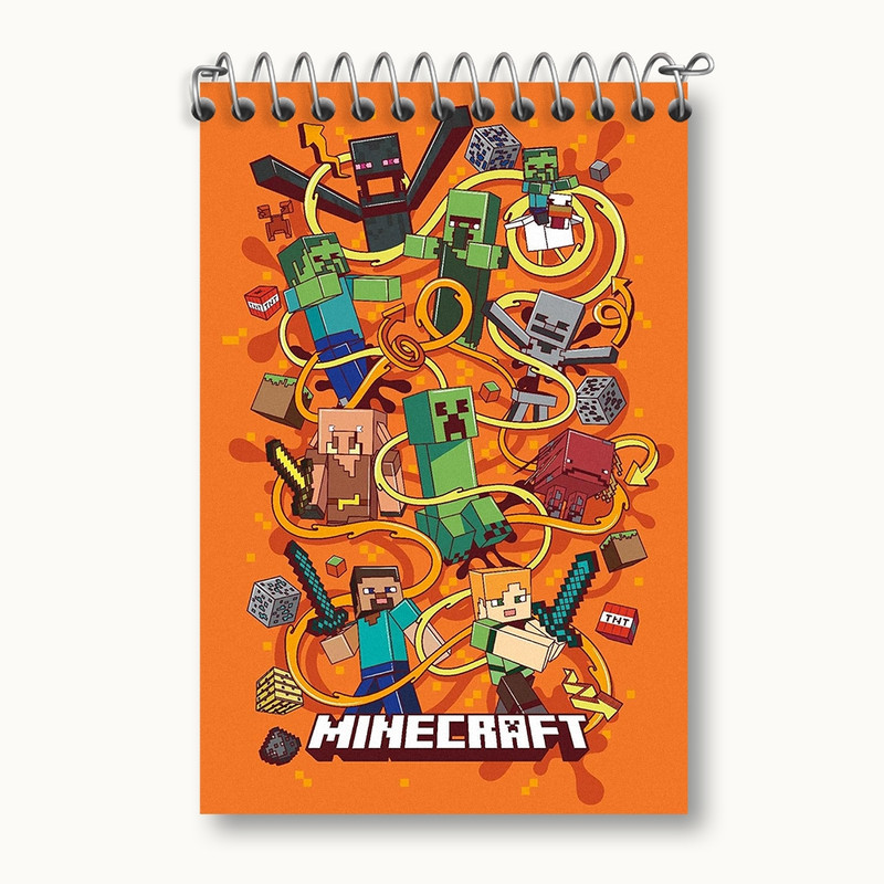 دفتر یادداشت 50 برگ خندالو مدل ماینکرافت (Minecraft) کد F1083