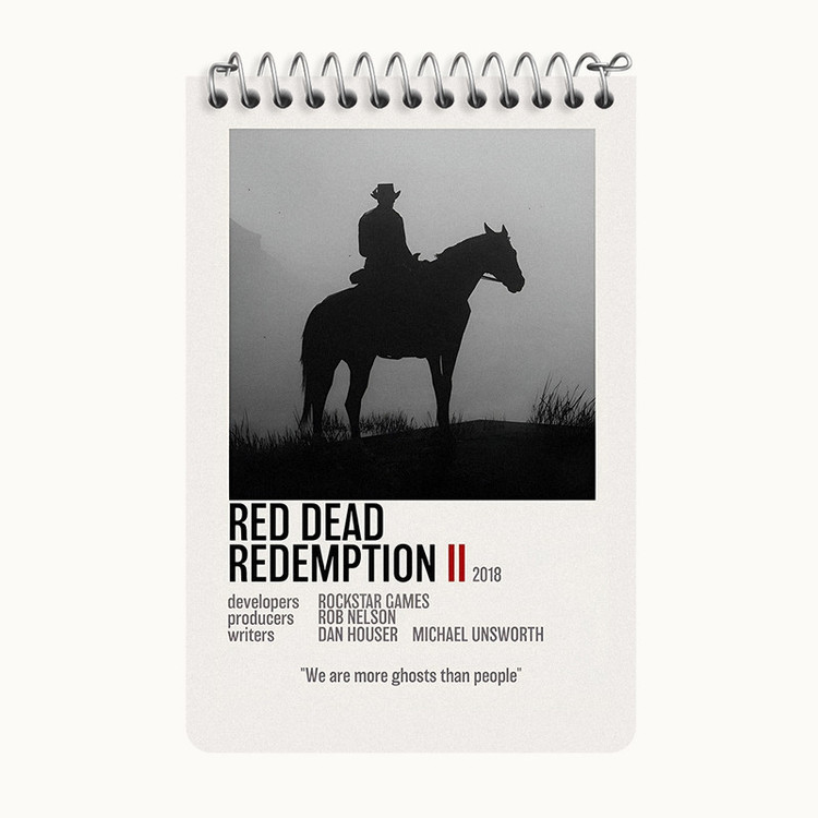 دفتر یادداشت 50 برگ خندالو طرح رد دد (Red Dead) کد F13456