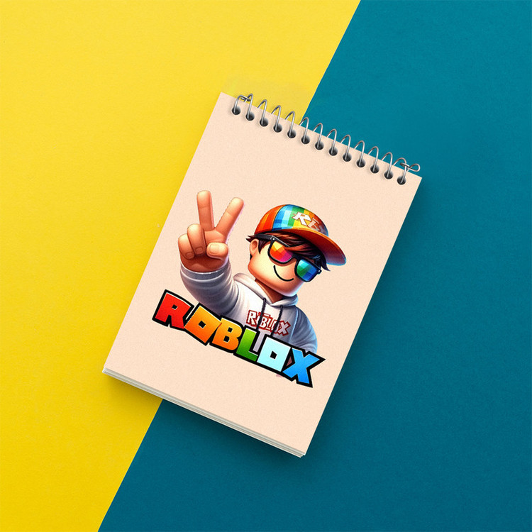 دفتر یادداشت 50 برگ خندالو طرح Roblox کد N4641