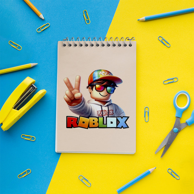 دفتر یادداشت 50 برگ خندالو طرح Roblox کد N4641