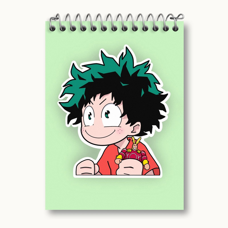 دفتر یادداشت 50 برگ خندالو مدل ایزوکو میدوریا انیمه آکادمی قهرمان من My Hero Academia کد 10073