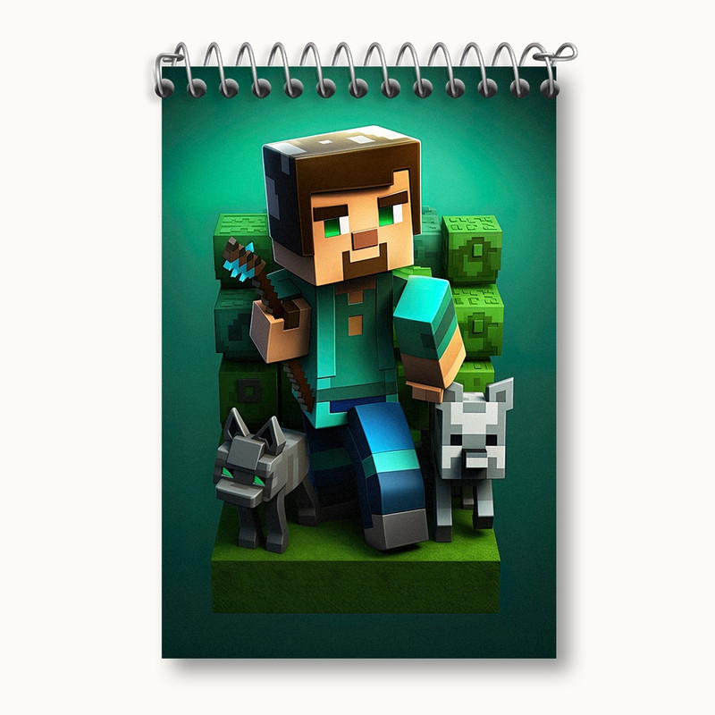 دفتر یادداشت 50 برگ خندالو مدل ماینکرافت (Minecraft) کد F2096