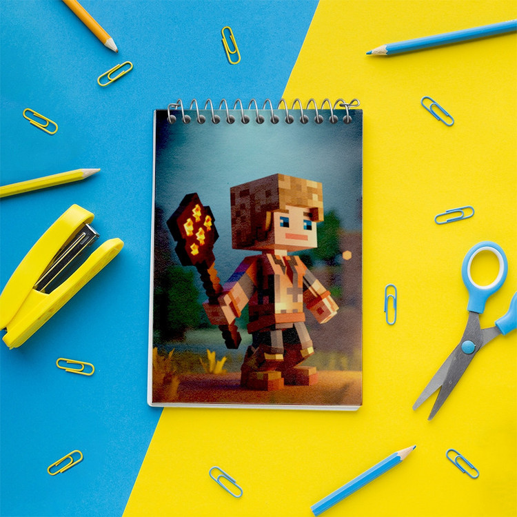 دفتر یادداشت 50 برگ خندالو مدل ماینکرافت (Minecraft) کد F2056