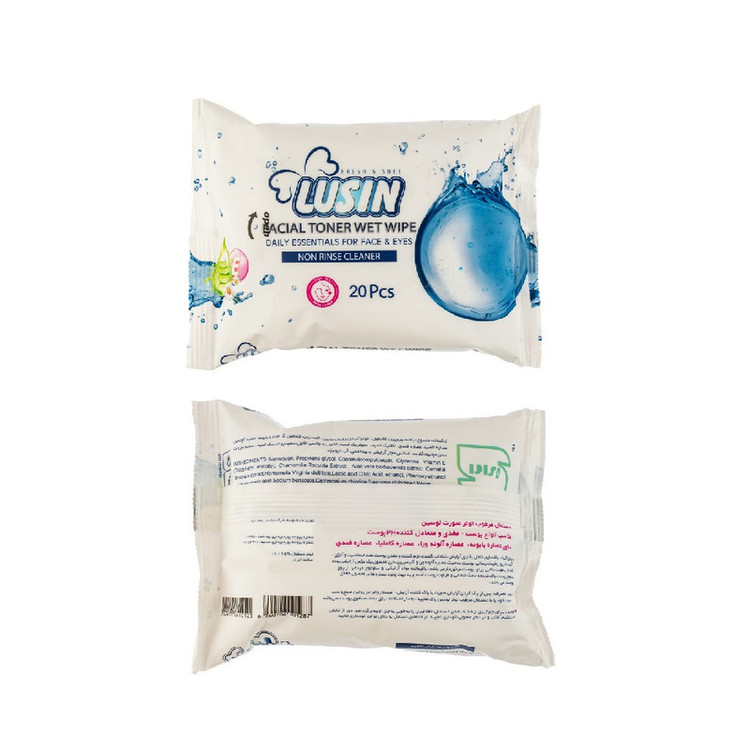 دستمال مرطوب لوسین مدل Facial Toner دو بسته 20 عددی