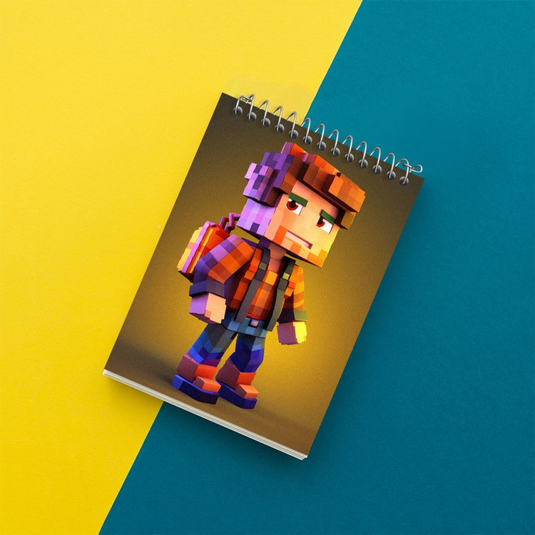 دفتر یادداشت 50 برگ خندالو مدل ماینکرافت (Minecraft) کد F2057