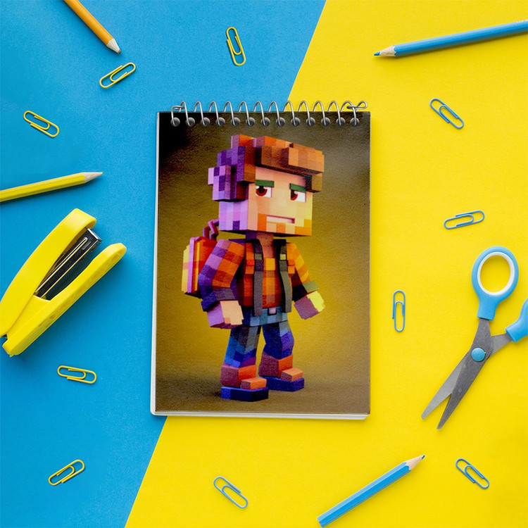 دفتر یادداشت 50 برگ خندالو مدل ماینکرافت (Minecraft) کد F2057