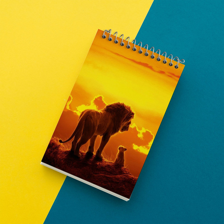 دفتر یادداشت 50 برگ خندالو مدل شیرشاه Lion King کد 10706