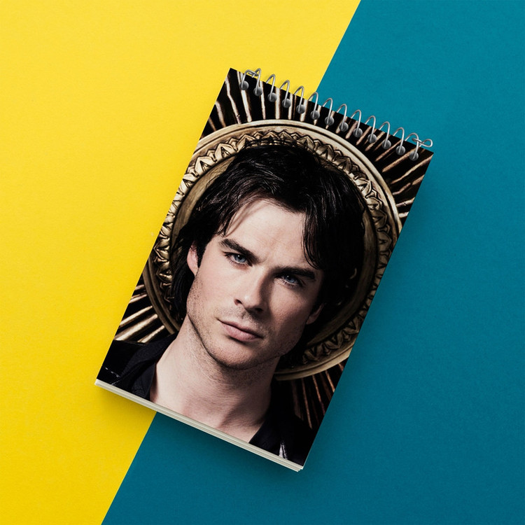 دفتر یادداشت 50 برگ خندالو مدل دیمون خاطرات یک خون آشام The Vampire Diaries کد 20278
