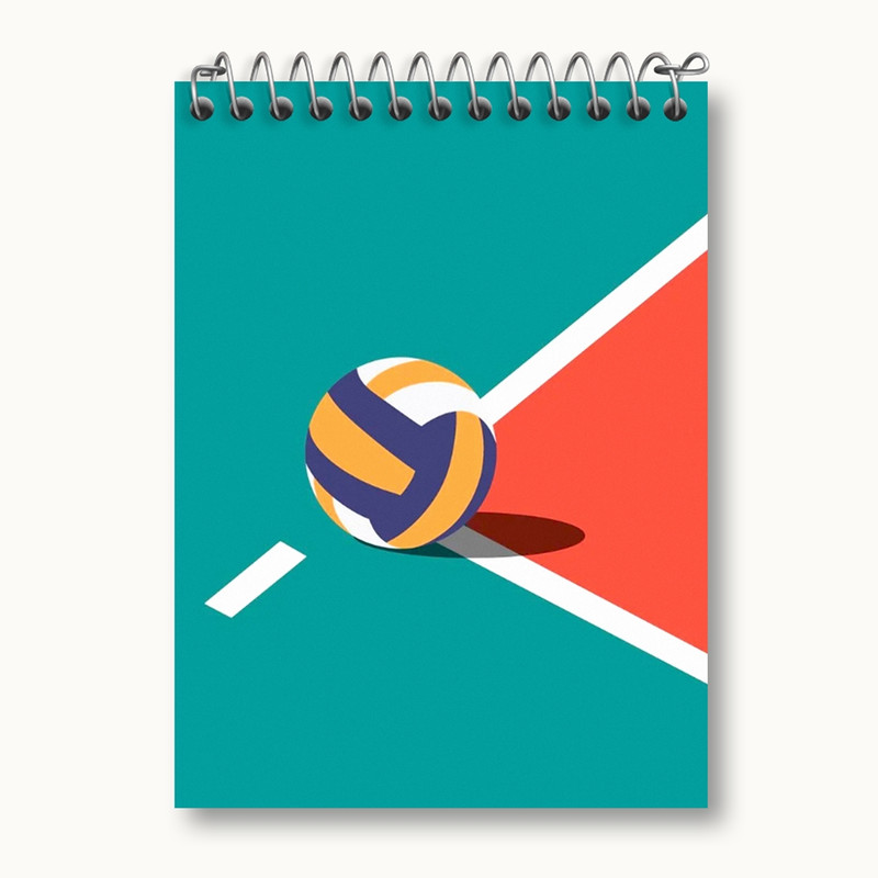 دفتر یادداشت 50 برگ خندالو مدل والیبال Volleyball کد 26432