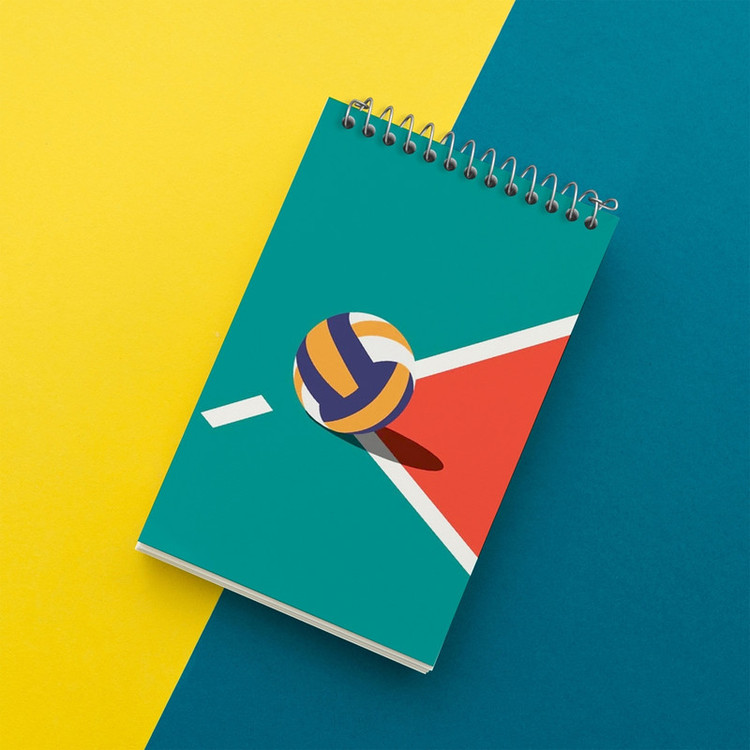 دفتر یادداشت 50 برگ خندالو مدل والیبال Volleyball کد 26432