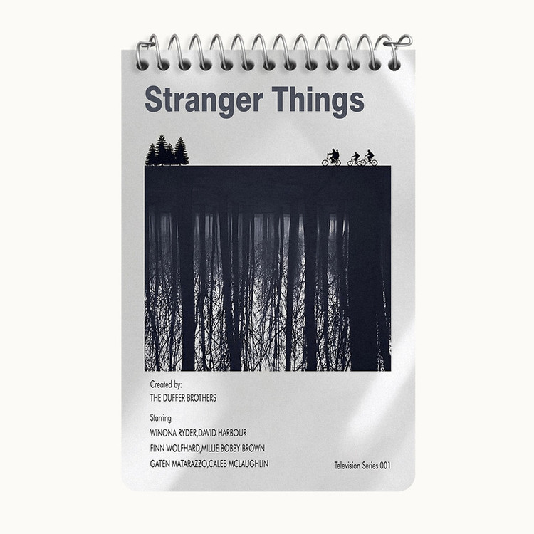 دفتر یادداشت 50 برگ خندالو طرح استرنجر تینگز (Stranger Things) کد F13864