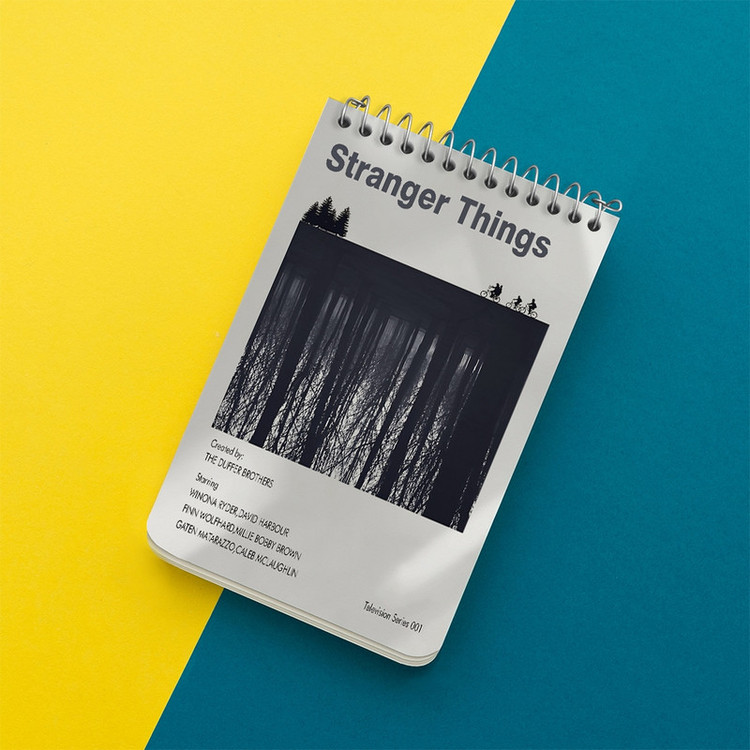 دفتر یادداشت 50 برگ خندالو طرح استرنجر تینگز (Stranger Things) کد F13864