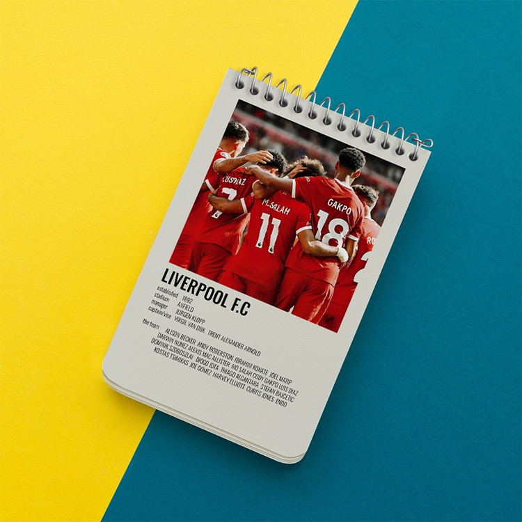 دفتر یادداشت 50 برگ خندالو طرح لیورپول (Liverpool) کد F13469