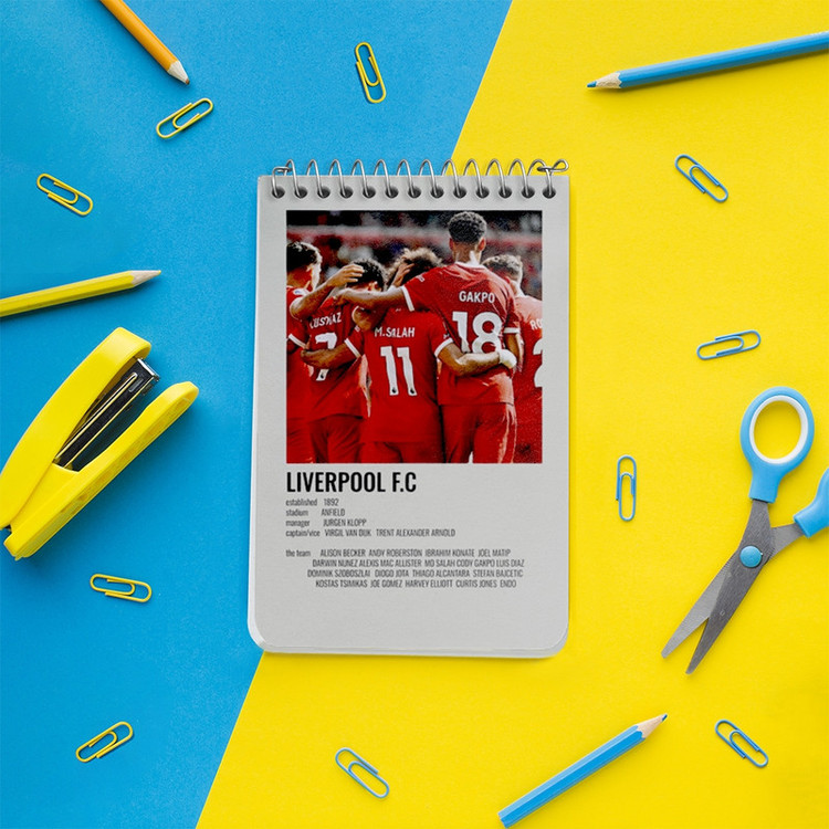 دفتر یادداشت 50 برگ خندالو طرح لیورپول (Liverpool) کد F13469