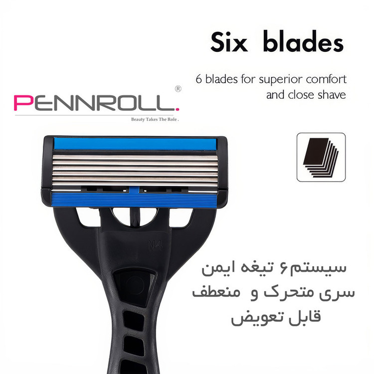 خود تراش پنرول مدل PRCL - TIGER Pro 6 - X2 بسته 2 عددی