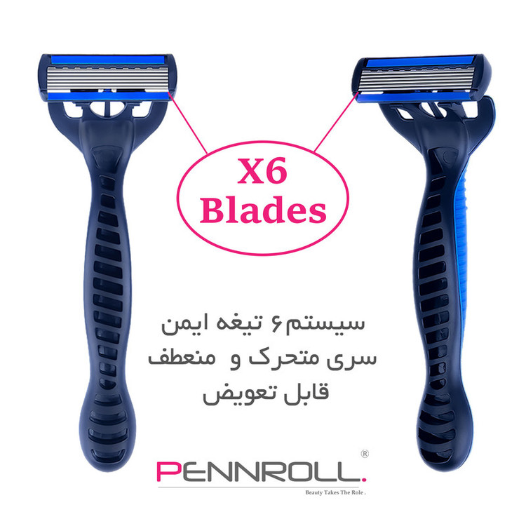 خود تراش پنرول مدل PRCL - TIGER Pro 6 - X2 بسته 2 عددی