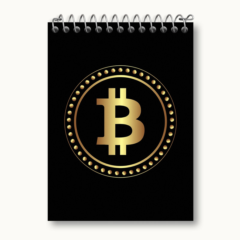 دفتر یادداشت 50 برگ خندالو مدل ارز دیجیتال بیت کوین کد 10866