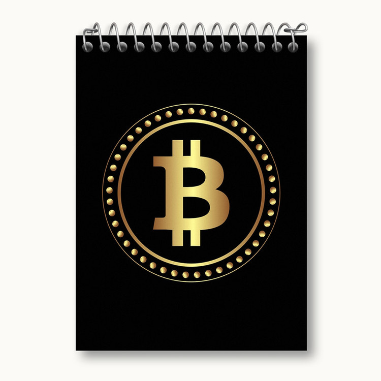 دفتر یادداشت 50 برگ خندالو مدل ارز دیجیتال بیت کوین کد 10866