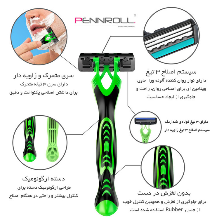 خود تراش پنرول مدل PRCL - WOLF 3 بسته 2 عددی