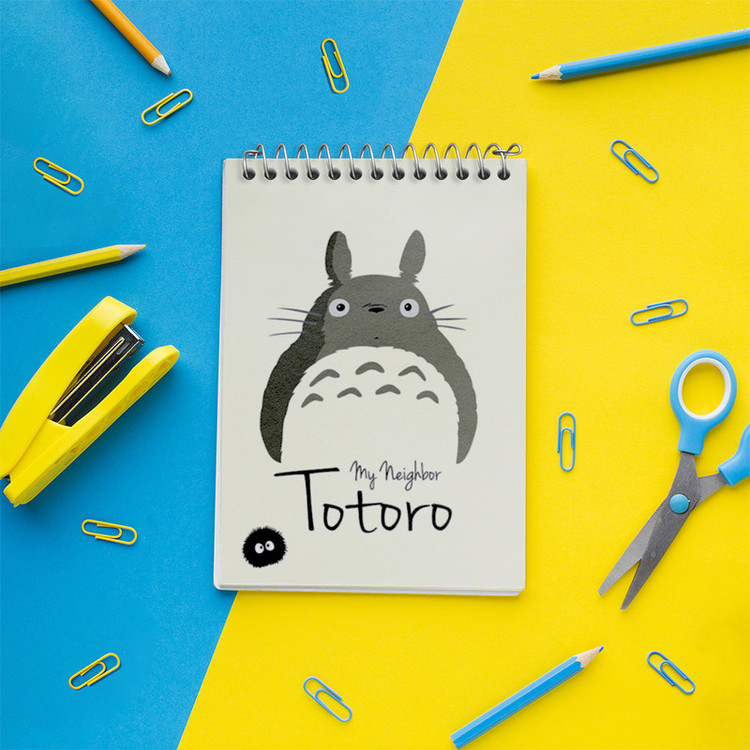 دفتر یادداشت 50 برگ خندالو طرح انیمه توتورو (Totoro) کد N2118