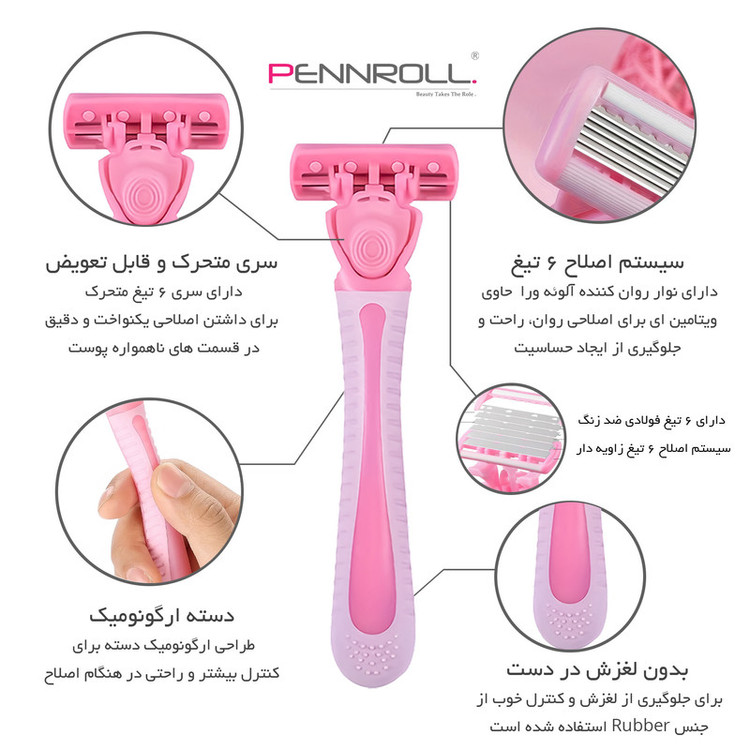 خود تراش پنرول مدل PRCL - PANDA Pro 6 - X2 بسته 2 عددی