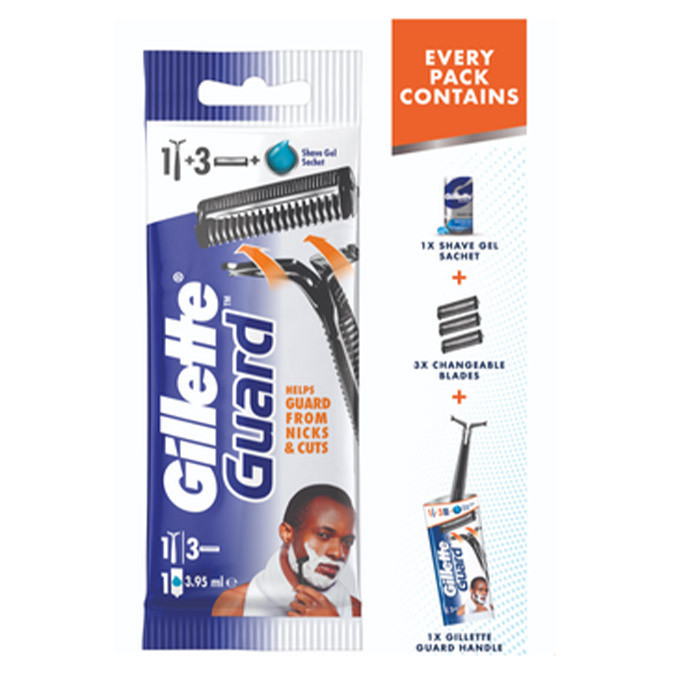 خود تراش ژیلت مدل Guard به همراه تیغ یدک بسته 2 عددی