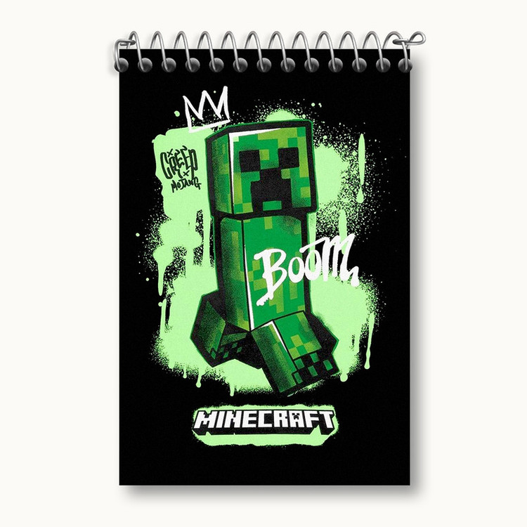 دفتر یادداشت 50 برگ خندالو مدل ماینکرافت (Minecraft) کد F1216