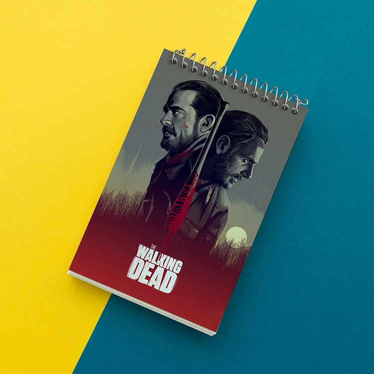 دفتر یادداشت 50 برگ خندالو مدل سریال مردگان متحرک The Walking Dead کد 10187