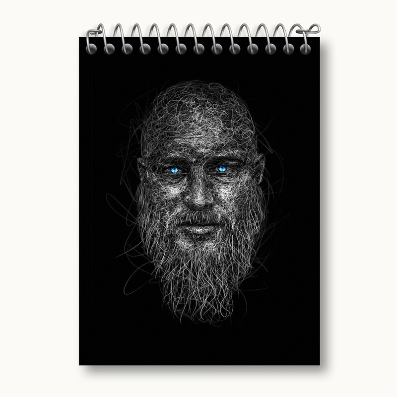 دفتر یادداشت 50 برگ خندالو مدل رگنار سریال وایکینگ ها Vikings کد 29125