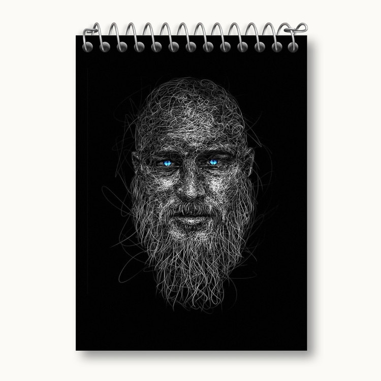 دفتر یادداشت 50 برگ خندالو مدل رگنار سریال وایکینگ ها Vikings کد 29125
