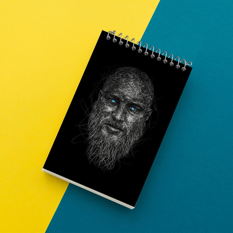 دفتر یادداشت 50 برگ خندالو مدل رگنار سریال وایکینگ ها Vikings کد 29125