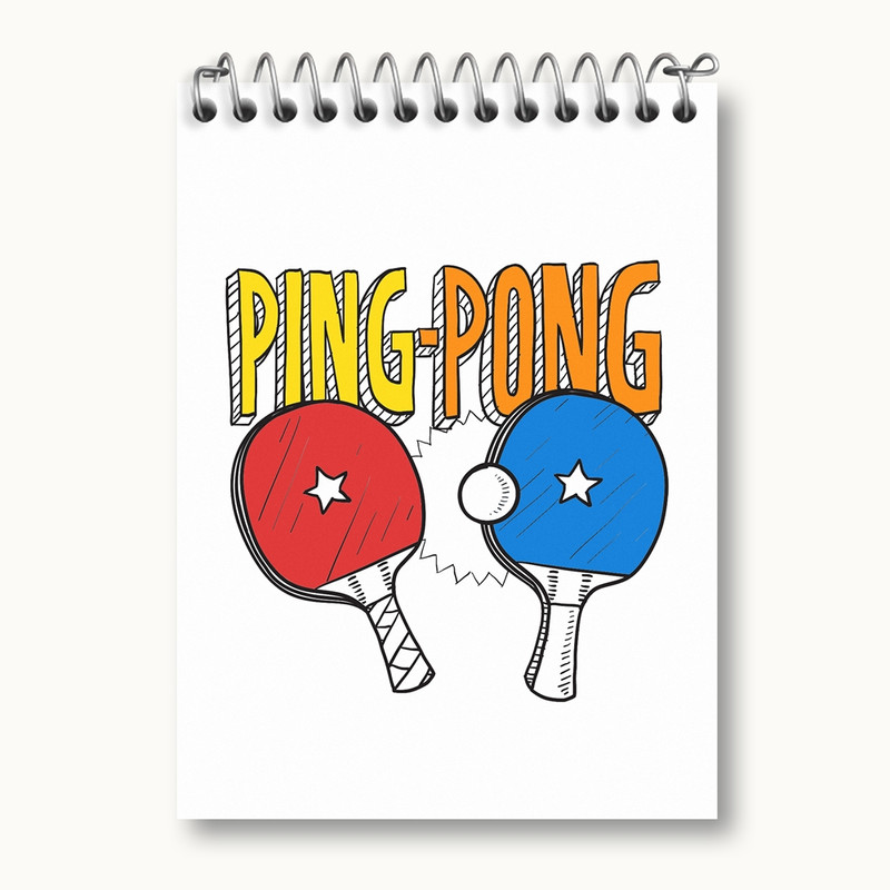 دفتر یادداشت 50 برگ خندالو مدل پینگ پنگ Ping Pong کد 27988
