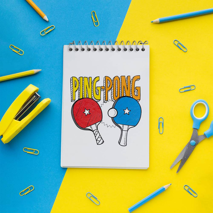 دفتر یادداشت 50 برگ خندالو مدل پینگ پنگ Ping Pong کد 27988