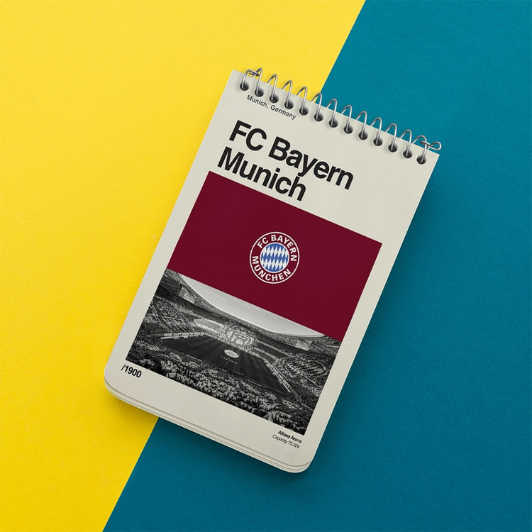 دفتر یادداشت 50 برگ خندالو طرح بایرن مونیخ (Bayern Munich) کد F13882