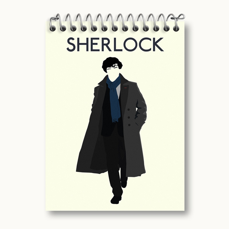 دفتر یادداشت 50 برگ خندالو مدل شرلوک هولمز Sherlock Holmes کد 10162