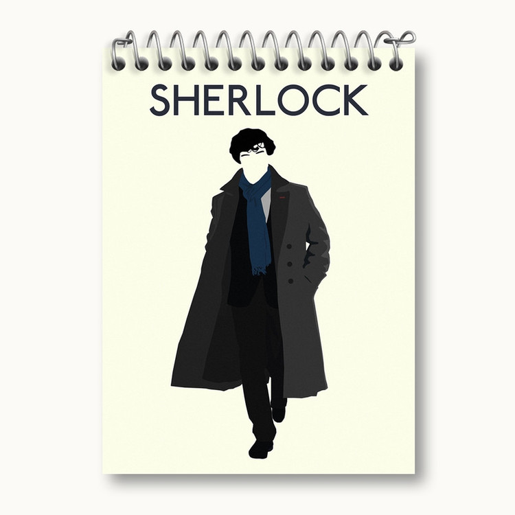 دفتر یادداشت 50 برگ خندالو مدل شرلوک هولمز Sherlock Holmes کد 10162