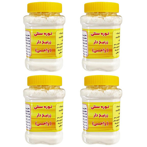پودر موبر نوره مدل زرنیخ دار وزن 450 گرم بسته 4 عددی