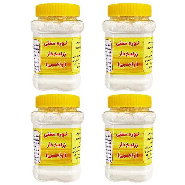 پودر موبر نوره مدل زرنیخ دار وزن 450 گرم بسته 4 عددی