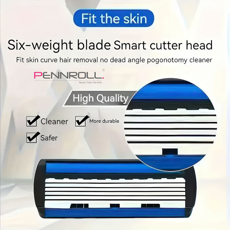 تیغ یدک پنرول مدل PRCL - Razor Refills 6 X3 بسته 3 عددی