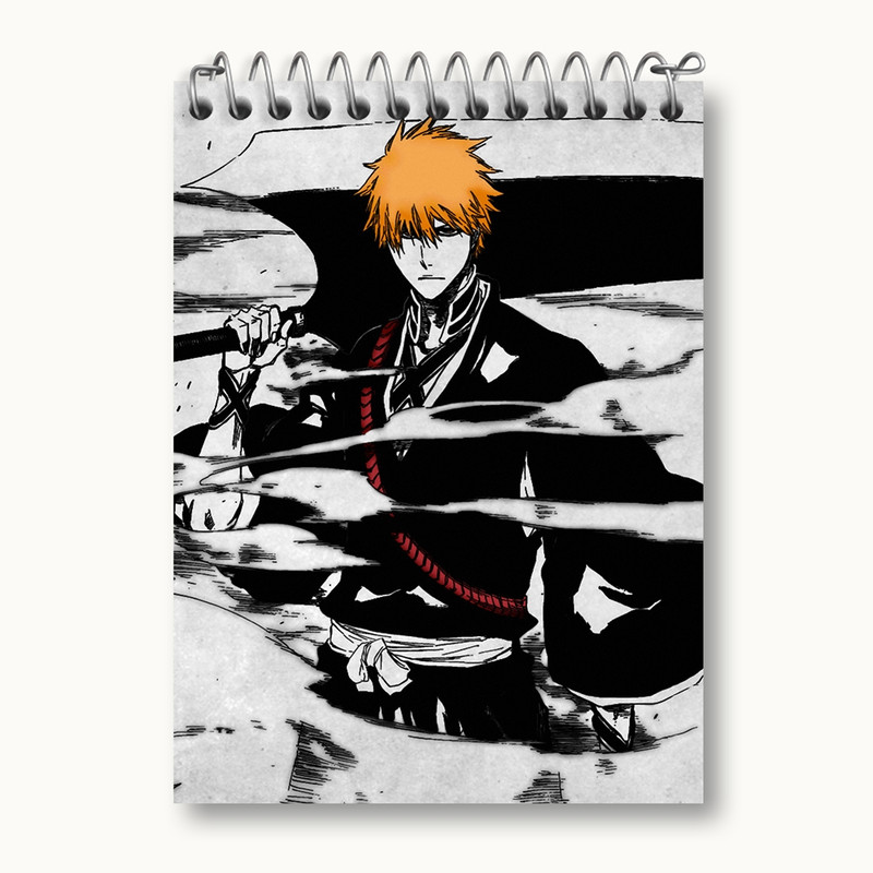 دفتر یادداشت 50 برگ خندالو مدل ایچیگو انیمه بلیچ Bleach کد 12029