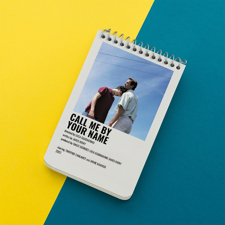 دفتر یادداشت 50 برگ خندالو طرح Call Me by Your Name کد F13312