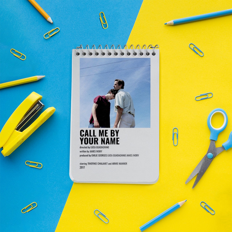 دفتر یادداشت 50 برگ خندالو طرح Call Me by Your Name کد F13312