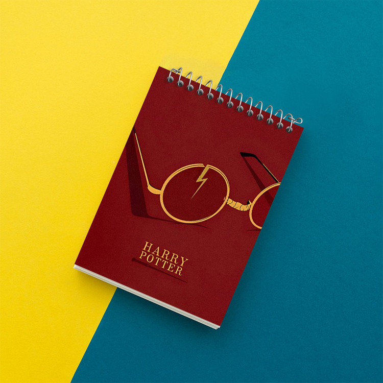 دفتر یادداشت 50 برگ خندالو طرح هری پاتر (Harry Potter) کد N3143