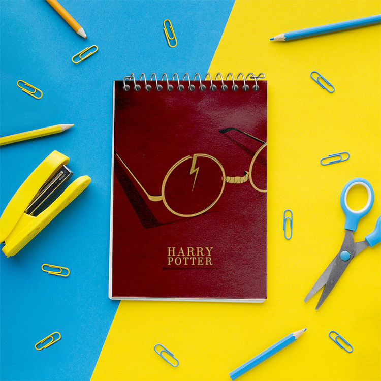 دفتر یادداشت 50 برگ خندالو طرح هری پاتر (Harry Potter) کد N3143